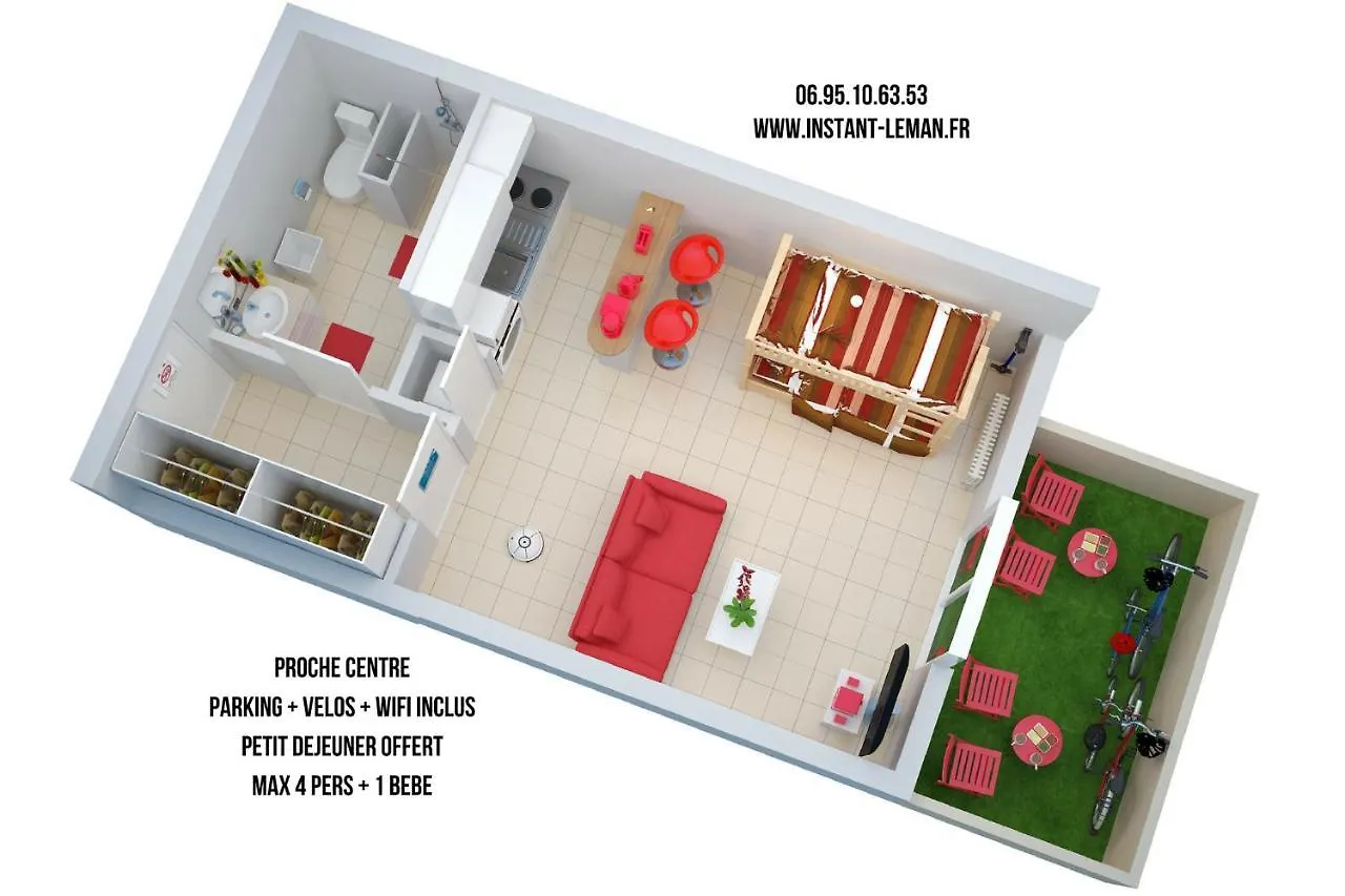 Appartement Instant-Léman II à Thonon-les-Bains 0*,  France